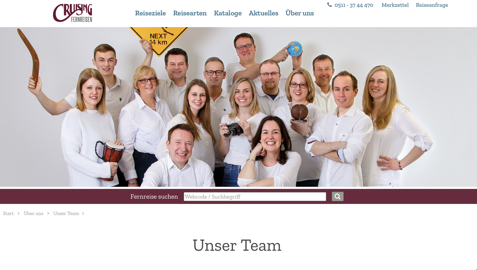 Unser Team Webseite