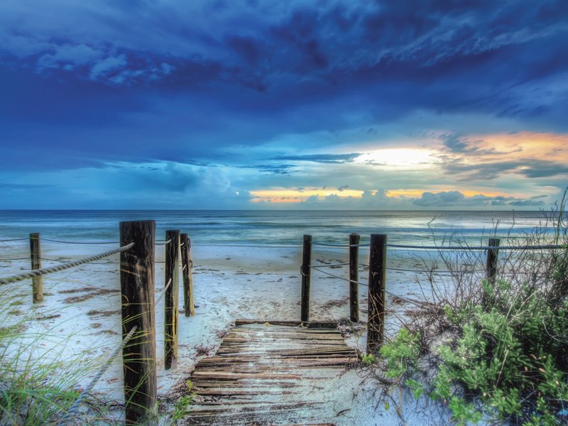 Bradenton Beach Cloudy Sunset