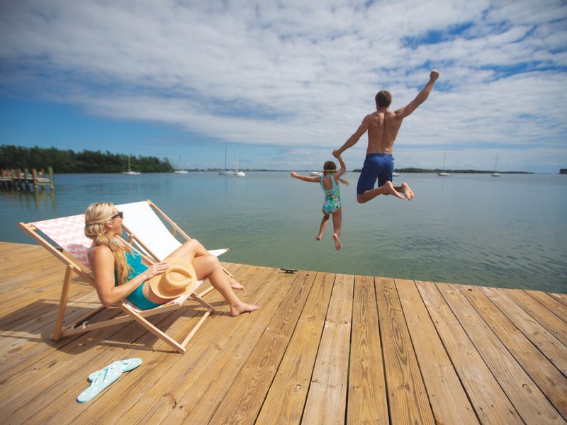 Longboat Key Dock Family Jump